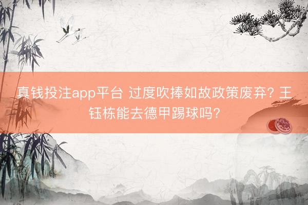 真钱投注app平台 过度吹捧如故政策废弃? 王钰栋能去德甲踢球吗?