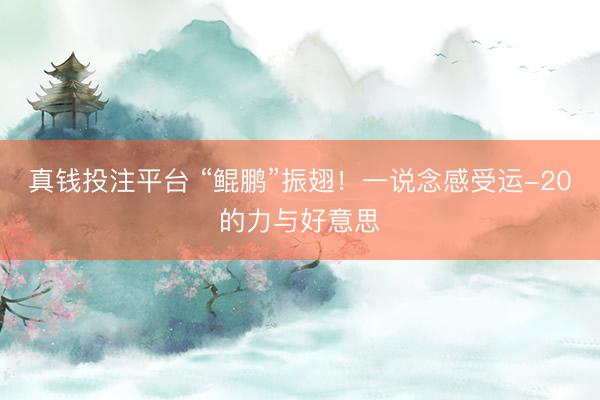 真钱投注平台 “鲲鹏”振翅！一说念感受运-20的力与好意思