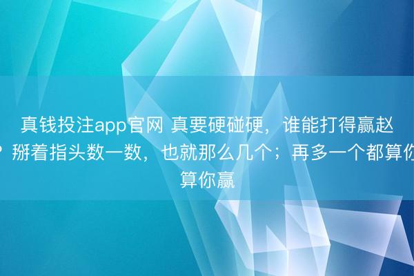 真钱投注app官网 真要硬碰硬，谁能打得赢赵云？掰着指头数一数，也就那么几个；再多一个都算你赢