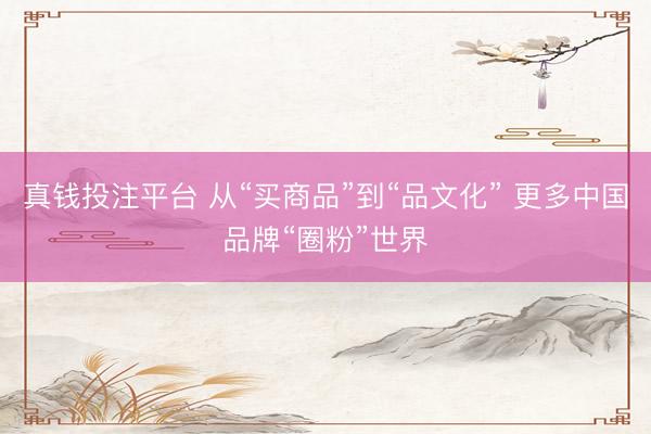 真钱投注平台 从“买商品”到“品文化” 更多中国品牌“圈粉”世界