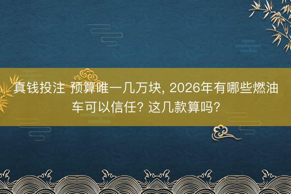 真钱投注 预算唯一几万块， 2026年有哪些燃油车可以信任? 这几款算吗?