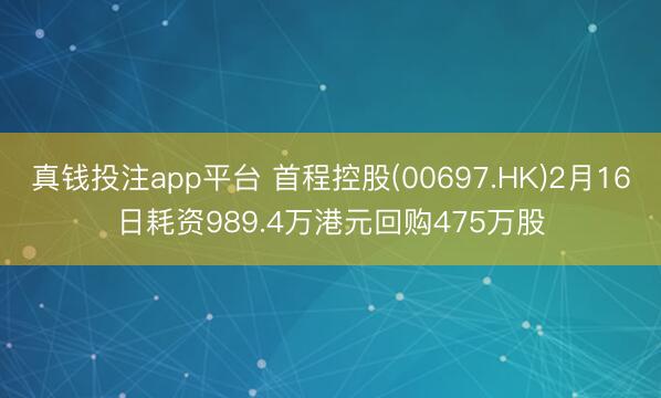 真钱投注app平台 首程控股(00697.HK)2月16日耗资989.4万港元回购475万股