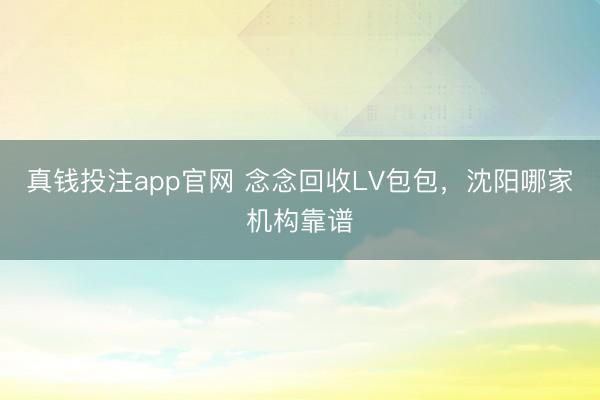 真钱投注app官网 念念回收LV包包，沈阳哪家机构靠谱
