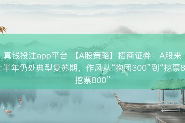真钱投注app平台 【A股策略】招商证券：A股来岁上半年仍处典型复苏期，作风从“抱团300”到“挖票800”