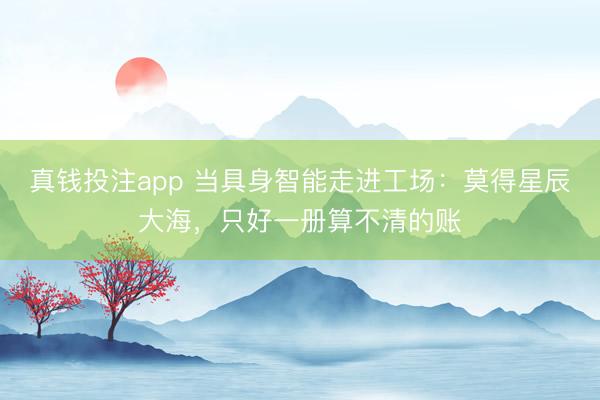 真钱投注app 当具身智能走进工场:莫得星辰大海,只好一册算不清的账