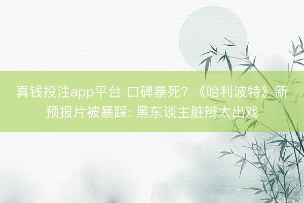 真钱投注app平台 口碑暴死? 《哈利波特》新预报片被暴踩: 黑东谈主脏辫太出戏