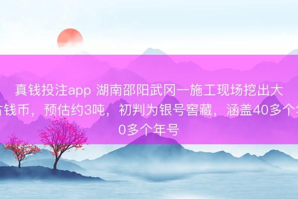 真钱投注app 湖南邵阳武冈一施工现场挖出大批古钱币，预估约3吨，初判为银号窖藏，涵盖40多个年号