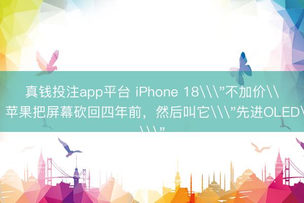 真钱投注app平台 iPhone 18\