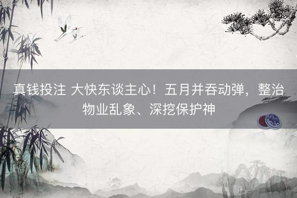 真钱投注 大快东谈主心！五月并吞动弹，整治物业乱象、深挖保护神