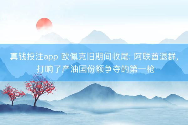 真钱投注app 欧佩克旧期间收尾: 阿联酋退群， 打响了产油国份额争夺的第一枪