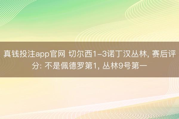 真钱投注app官网 切尔西1-3诺丁汉丛林， 赛后评分: 不是佩德罗第1， 丛林9号第一