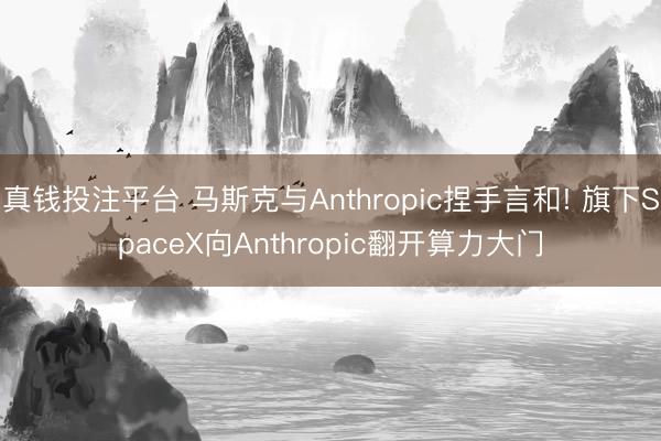 真钱投注平台 马斯克与Anthropic捏手言和! 旗下SpaceX向Anthropic翻开算力大门
