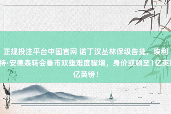正规投注平台中国官网 诺丁汉丛林保级告捷,埃利奥特·安德森转会曼市双雄难度骤增,身价或飙至1亿英镑!