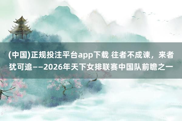 (中国)正规投注平台app下载 往者不成谏,来者犹可追——2026年天下女排联赛中国队前瞻之一