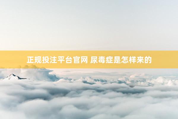 正规投注平台官网 尿毒症是怎样来的