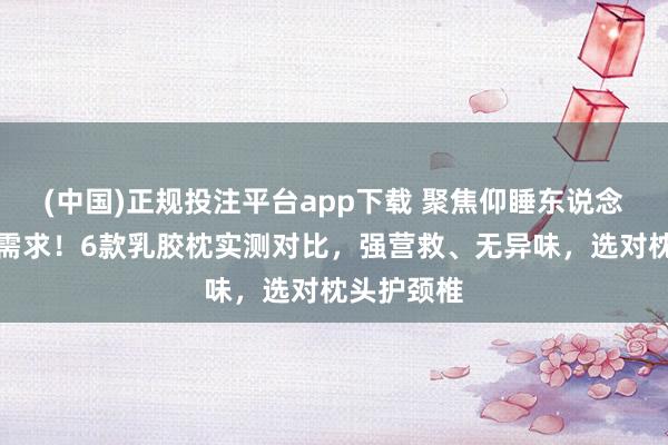 (中国)正规投注平台app下载 聚焦仰睡东说念主群中枢需求!6款乳胶枕实测对比,强营救、无异味,选对枕头护颈椎