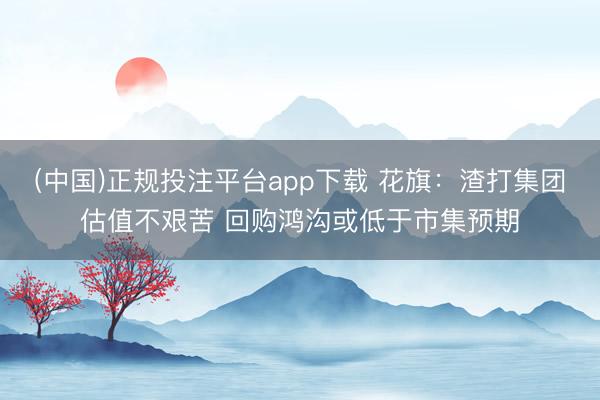 (中国)正规投注平台app下载 花旗:渣打集团估值不艰苦 回购鸿沟或低于市集预期