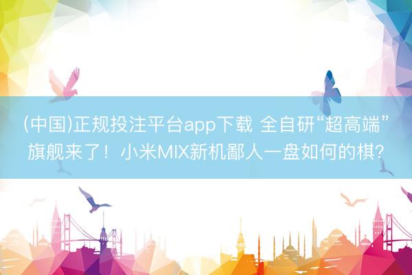 (中国)正规投注平台app下载 全自研“超高端”旗舰来了!小米MIX新机鄙人一盘如何的棋?