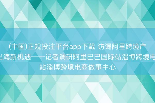 (中国)正规投注平台app下载 访谒阿里跨境产业园, 洞悉出海新机遇——记者调研阿里巴巴国际站淄博跨境电商做事中心