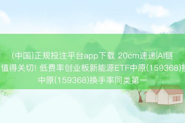 (中国)正规投注平台app下载 20cm速递|AI链松动, 锂电池块值得关切! 低费率创业板新能源ETF中原(159368)换手率同类第一