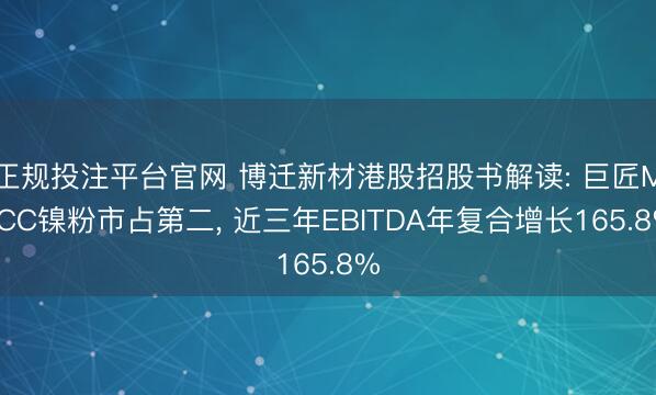 正规投注平台官网 博迁新材港股招股书解读: 巨匠MLCC镍粉市占第二, 近三年EBITDA年复合增长165.8%